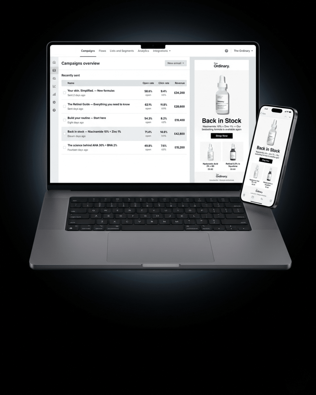 The Ordinary — Email Marketing Concept