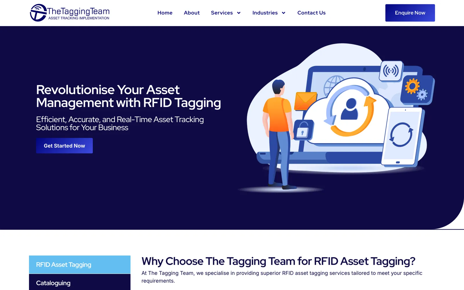 The Tagging Team landing page